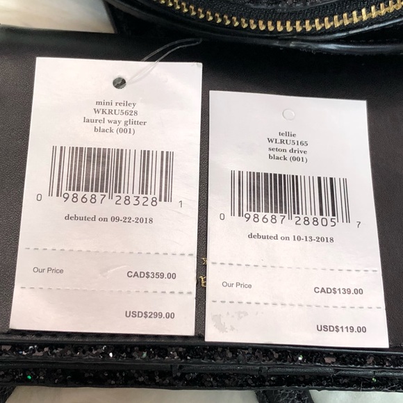 Kate Spade Mini Reiley Glitter Satchel Wallet Set - Picture 8 of 8